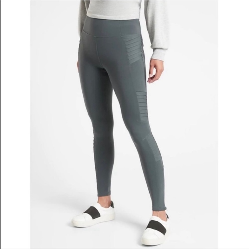 Athleta NWT Delancey Moto Tight in Minimalistic Grey, XS